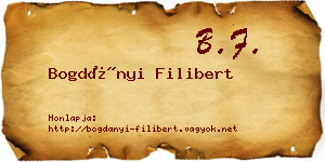 Bogdányi Filibert névjegykártya